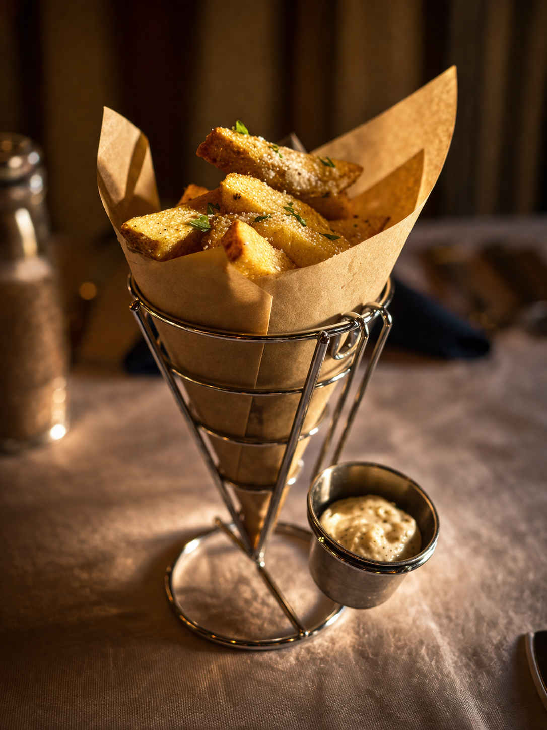 Polenta fries with aioli