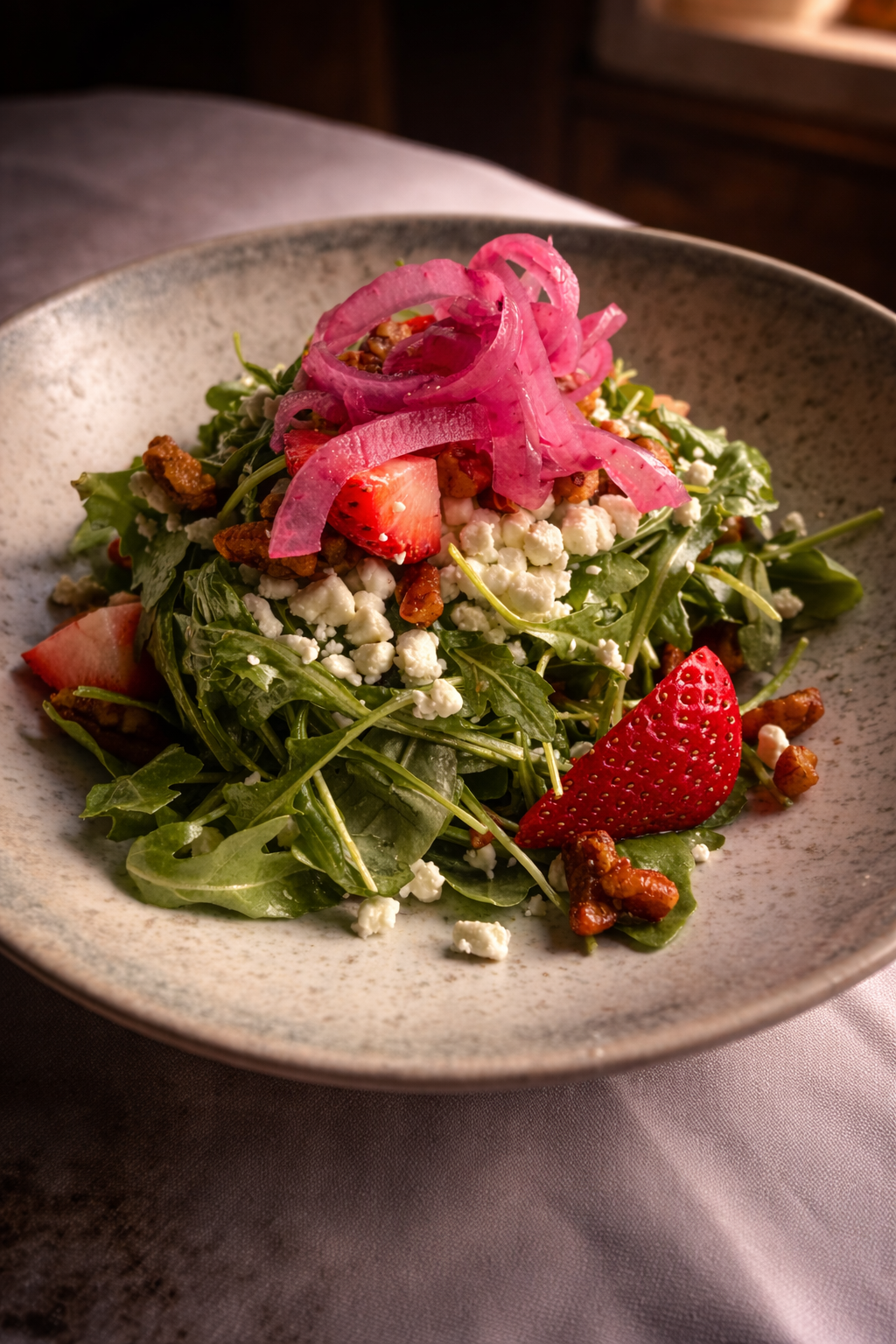 Arugula strawberry salad
